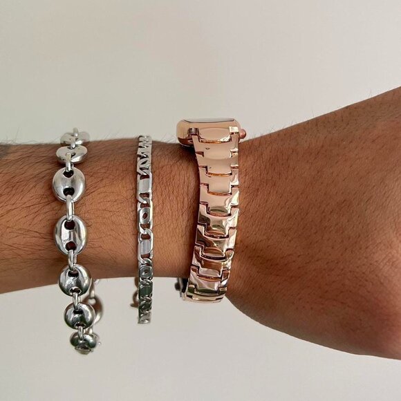 2000s vintage style square rust red stainless steel quartz oruss luxury watch - Picture 6 of 7